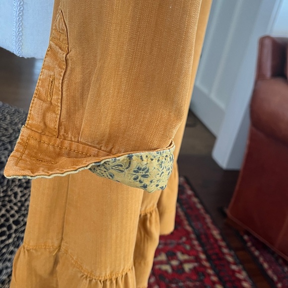 Pilcro Rust Color Dress with Ruffled Hemline - Picture 4 of 8